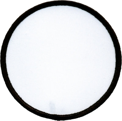 Round Blank Patch 3-1/2" White Patch w/Black