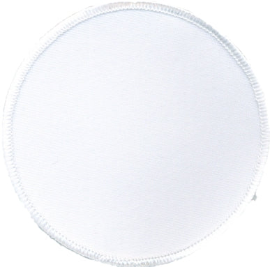 Round Blank Patch 5" White Patch w/White