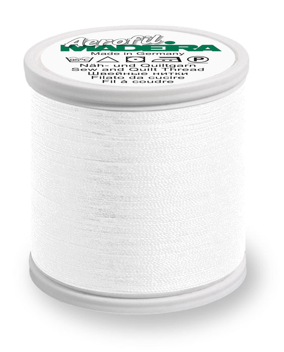 Madeira Aerofil 120 | Polyester Sewing-Construction Thread | 440 yards | 9125-8011 | White