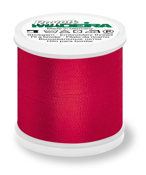 Madeira Rayon 40 | Machine Embroidery Thread | 220 Yards | 9840-1184 | True Red