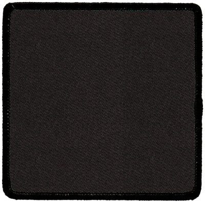 Square Blank Patch 3" x 3" Black Background & Black Border