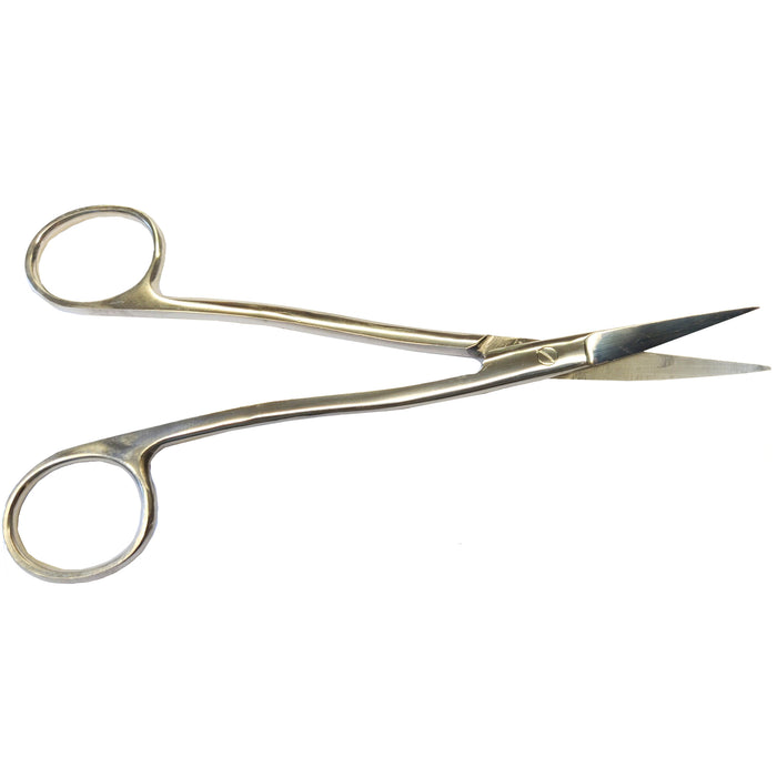 Double Curved Embroidery Scissors - 6 Inch Stainless Steel For Needlework & Thread Cutting