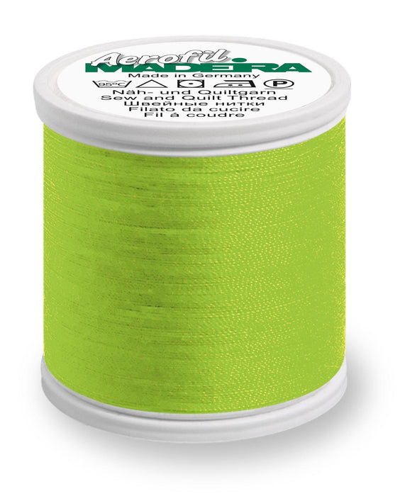 Madeira Aerofil 120 | Polyester Sewing-Construction Thread | 440 Yards | 9125-8990 | Sour Apple