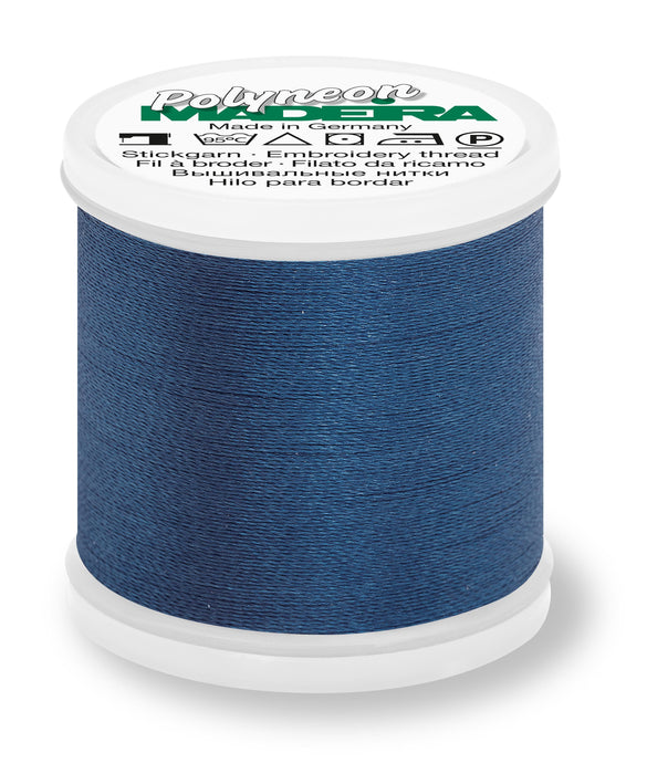 Madeira Polyneon 40 | Machine Embroidery Thread | 440 Yards | 9845-1975 | Dusty Navy