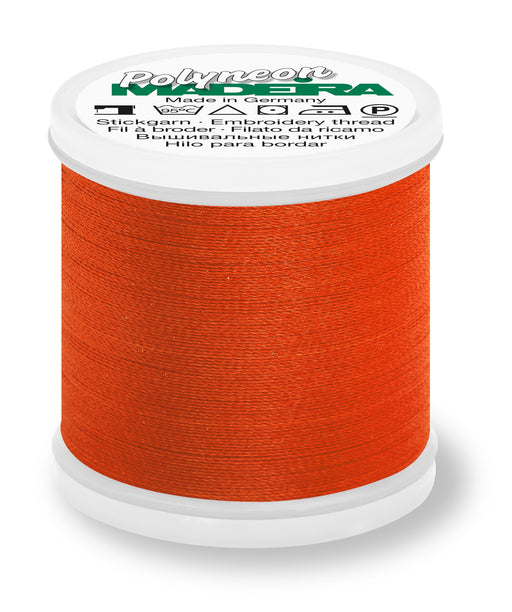 Madeira Polyneon 40 | Machine Embroidery Thread | 440 Yards | 9845-1678 | Tangerine