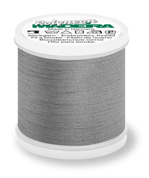 Madeira Polyneon 40 | Machine Embroidery Thread | 440 Yards | 9845-1918 | Polished Pewter
