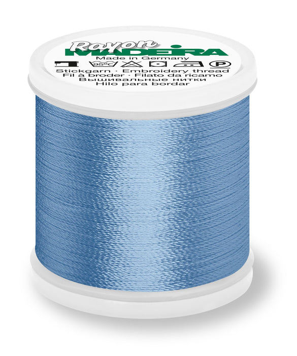 Madeira Rayon 40 | Machine Embroidery Thread | 220 Yards | 9840-1028 | Baby Blue