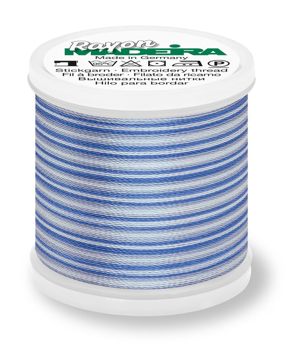 Madeira Rayon 40 | Machine Embroidery Thread | 220 Yards | 9840-2016 | Pastel Blues Ombre