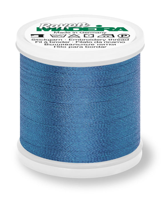 Madeira Rayon 40 | Machine Embroidery Thread | 220 Yards | 9840-1177 | Sapphire