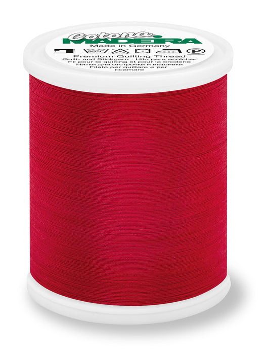 Madeira Cotona 50 | Cotton Machine Quilting & Embroidery Thread | 1100 Yards | 9350-621 | Red