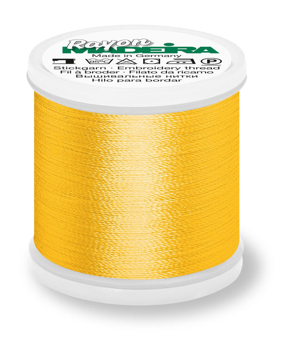 Madeira Rayon 40 | Machine Embroidery Thread | 220 Yards | 9840-1137 | Orange Yellow