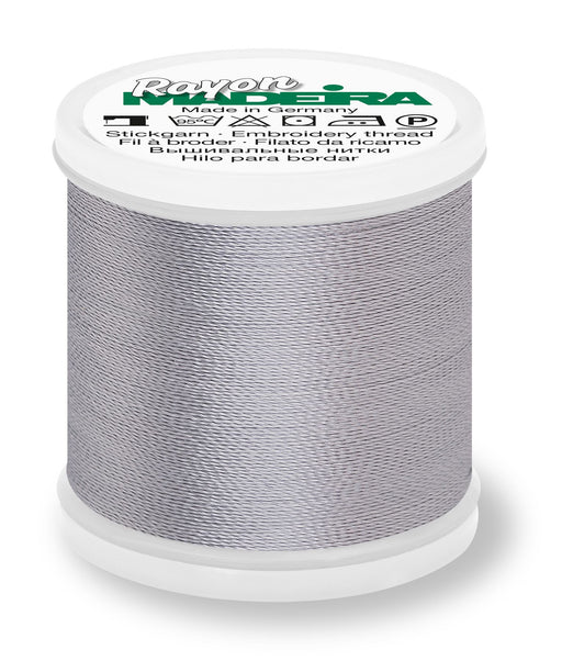Madeira Rayon 40 | Machine Embroidery Thread | 220 Yards | 9840-1118 | Grey