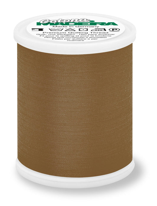 Madeira Cotona 50 | Cotton Machine Quilting & Embroidery Thread | 1100 Yards | 9350-703 | Bark Brown