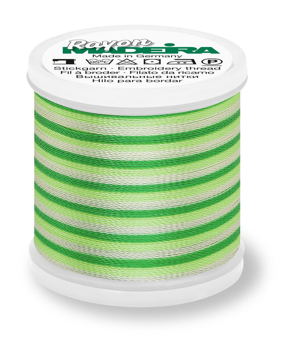 Madeira Rayon 40 | Machine Embroidery Thread | Ombre | 220 Yards | 9840-2031 | Bright Greens