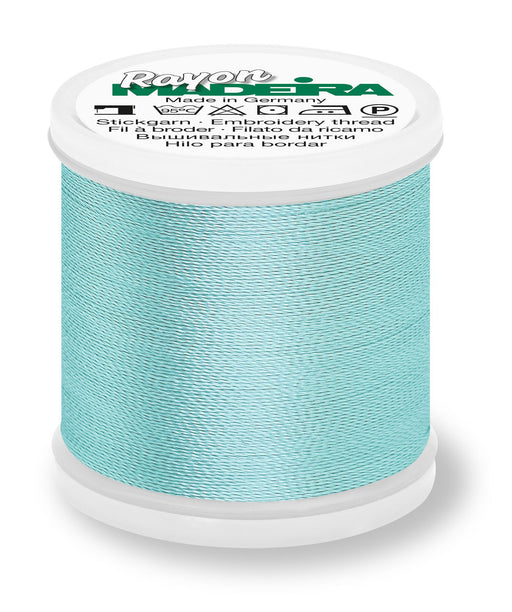 Madeira Rayon 40 | Machine Embroidery Thread | 220 Yards | 9840-1045 | Light Teal