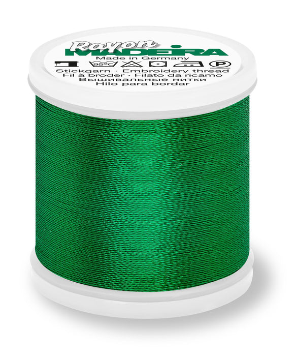 Madeira Rayon 40 | Machine Embroidery Thread | 220 Yards | 9840-1370 | Classic Green