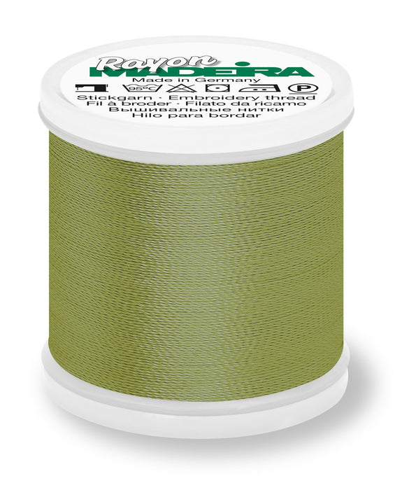 Madeira Rayon 40 | Machine Embroidery Thread | 220 Yards | 9840-1156 | Army Green