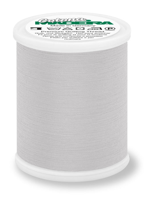 Madeira Cotona 50 | Cotton Machine Quilting & Embroidery Thread | 1100 Yards | 9350-690 | Light Silver